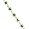Absolute Gold Emerald Green Square Pendant Bracelet