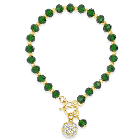 Absolute Gold Emerald TBar Bracelet