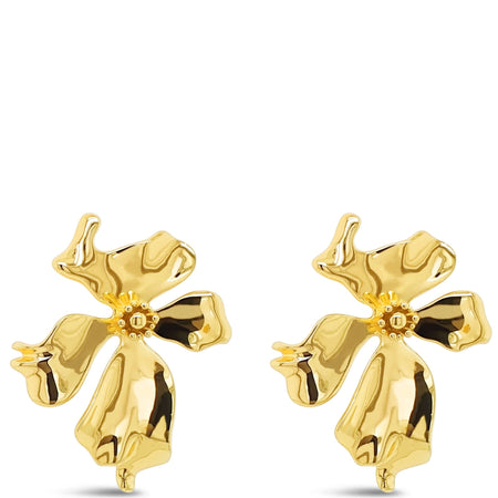 Absolute Gold Large Flower Pendant Earrings