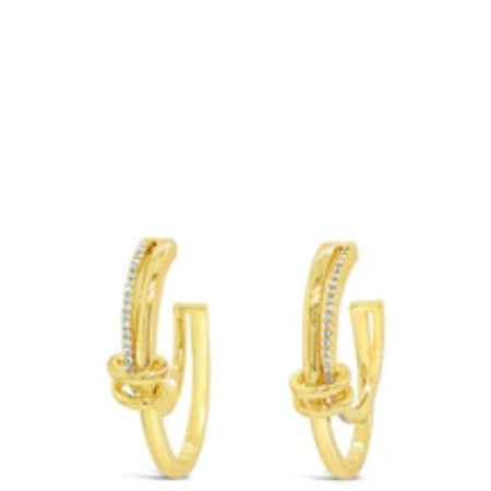 Absolute Gold Large Oval Double Hoop Earrings