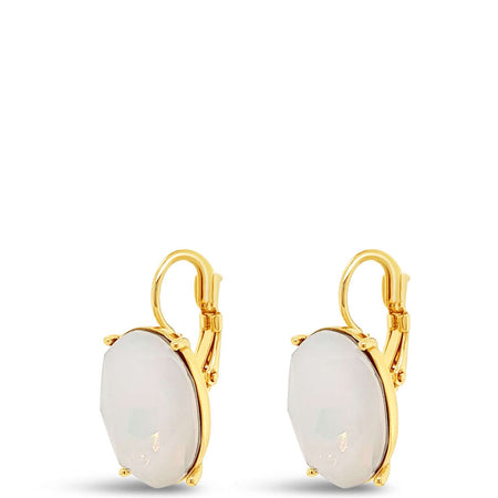 Absolute Gold Large Oval Opal Drop Earrings