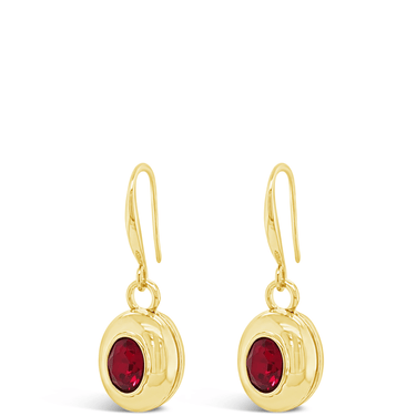 Absolute Gold Large Oval Drop Earrings - Siam