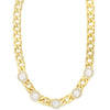 Absolute Gold & Opal Curb Chain Necklace