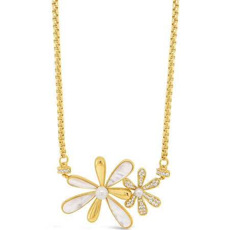 Absolute Gold & Opal Flower Faceted Necklace