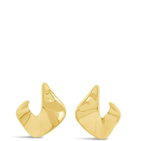 Absolute Gold Organic Wave Hoop Earrings