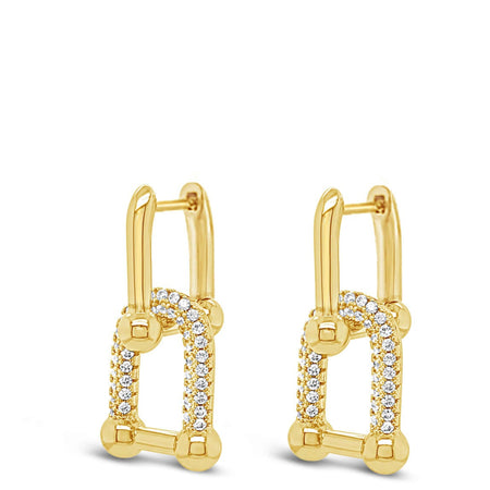 Absolute Gold Oval Chain Linked Earrings