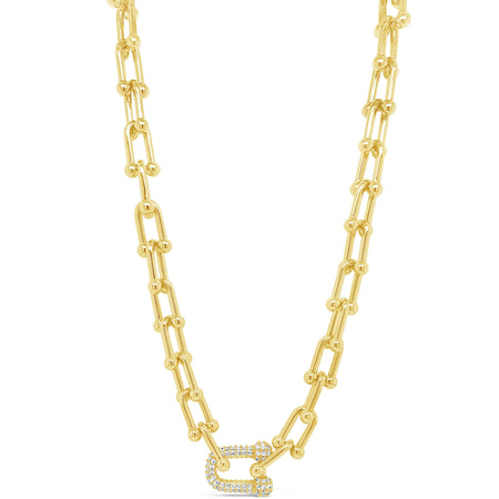 Absolute Gold Oval Chain Linked Necklace