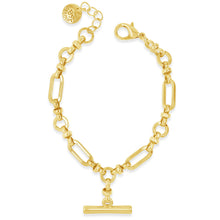 Absolute Gold Oval Link TBar Bracelet