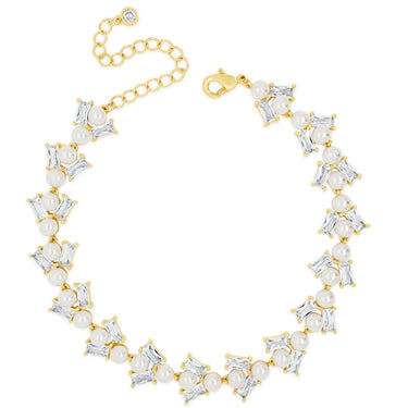 Absolute Gold Pearl & Baguette Bracelet