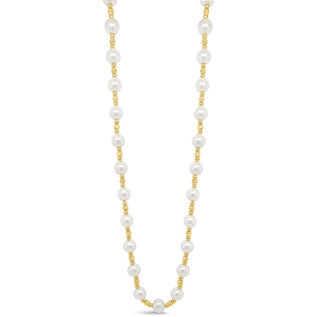 Absolute Gold & Pearl Dainty Bead Necklace