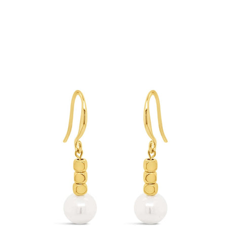 Absolute Gold & Pearl Drop French Hook Earrings
