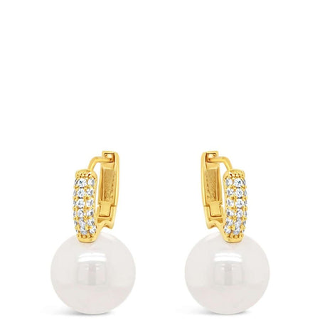 Absolute Gold & Pearl Small Hoop Earrings