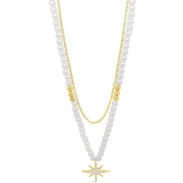 Absolute Gold & Pearl Star Necklace