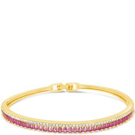 Absolute Gold & Pink Baguette Bangle