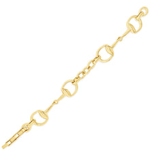Gold chain bracelet on a white background