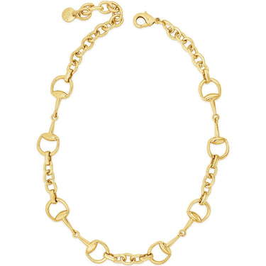 Gold chain bracelet on a white background