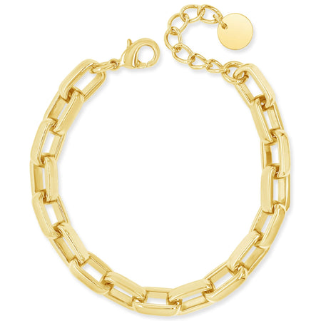 Absolute Gold Chunky Rectangle Link Bracelet