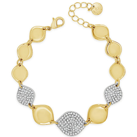 Absolute Gold & Silver Leaf Disc Bracelet