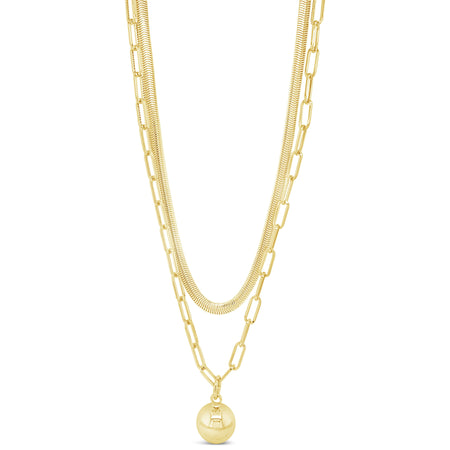 Absolute Gold Snake & Link Chain Necklace