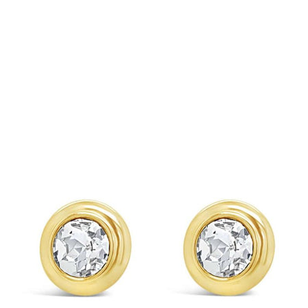 Absolute Gold Solitaire Chunky Stud Earrings