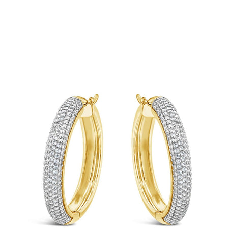 Absolute Gold Sparkly Chunky Large Hoop Earrings