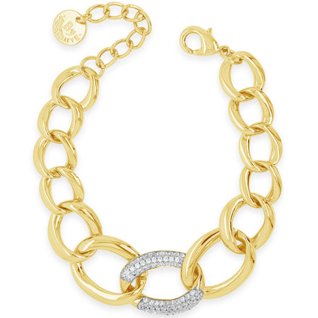 Absolute Gold Sparkly Link Bracelet