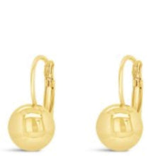 Absolute Gold Sphere French Hook Earrings