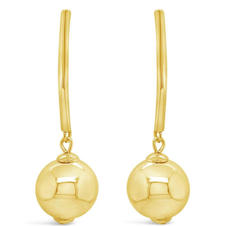 Absolute Gold Sphere Long Drop Earrings