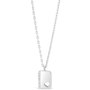 Absolute Kids Sterling Silver Heart In Book Necklace