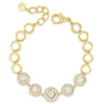 Absolute Opal Halo Design Gold Circles Bracelet