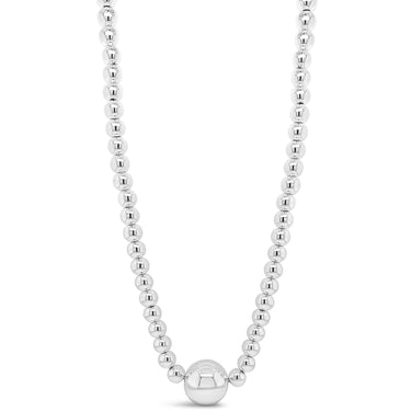 absolute-silver-bead-chain-with-large-sphere-necklace-n2312sl