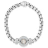 absolute-silver-chubby-round-link-halo-crystal-magnettic-bracelet-B2414SL