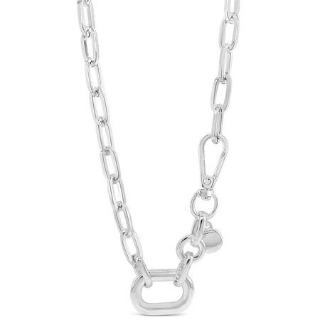 Absolute Silver Chunky Oval Link Necklace