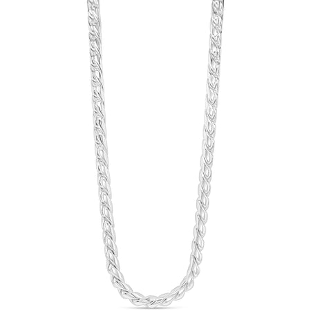 Absolute Silver Chunky Rope Chain Necklace