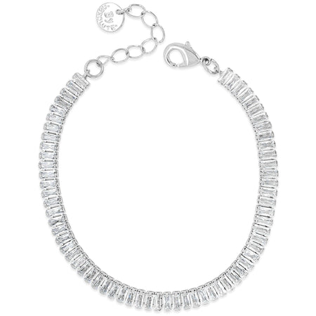 Absolute Silver & Clear Crystal Baguette Bracelet