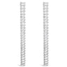 Absolute Silver & Clear Crystal Baguette Long Drop Earrings