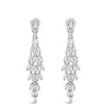 Absolute Silver & Clear Crystal Baguette Small Chandelier Earrings