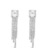 Absolute Silver & Clear Crystal Drop Earrings