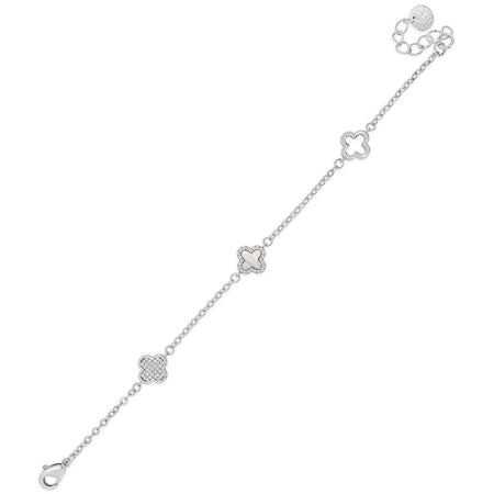 Absolute Silver Clover Bracelet - Mother Of Pearl