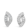 Gold earrings with a circular design on a white background