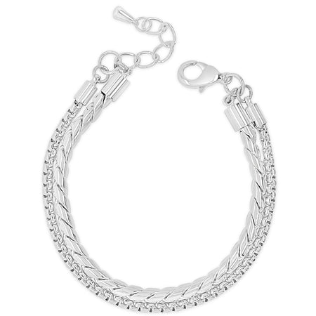 Absolute Silver Double Rope Chain Bracelet