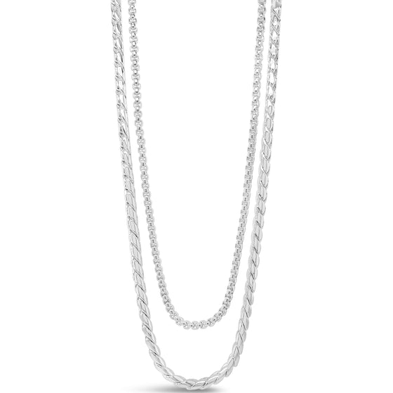 absolute-silver-double-rope-chain-necklace-N2333SL