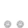 Absolute Silver Halo Crystal Clip On Earrings