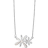 Absolute Silver & Opal Flower Faceted Necklace