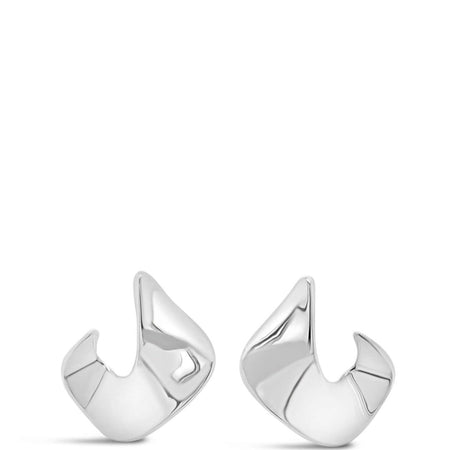 Absolute Silver Organic Wave Hoop Earrings