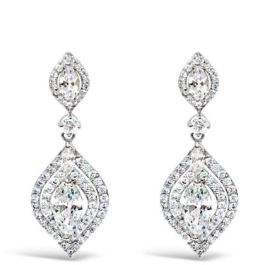 Absolute Silver Oval Drop Earrings