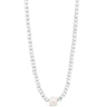 Absolute Silver & Pearl Dainty Cube Necklace