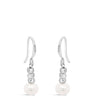 Absolute Silver & Pearl Drop French Hook Earrings