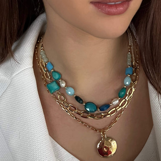 absolute-turquoise-pearl-gold-triple-layer-necklace