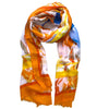 Abstract Floral Scarf - Orange